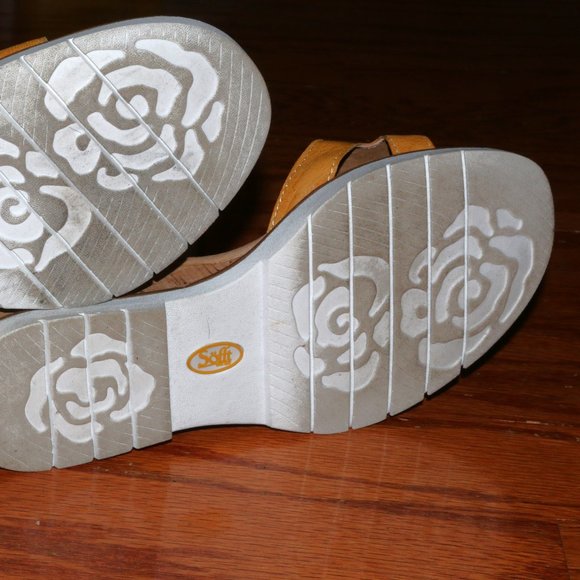 SOFFT CYNDY LEMON wedge strappy shoes sandals size 10M - Picture 8 of 11